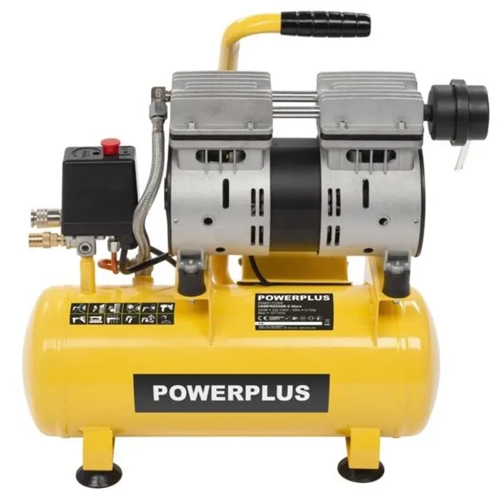 Powerplus PowerPlus Olievrije Compressor Silent 550W – 6 liter