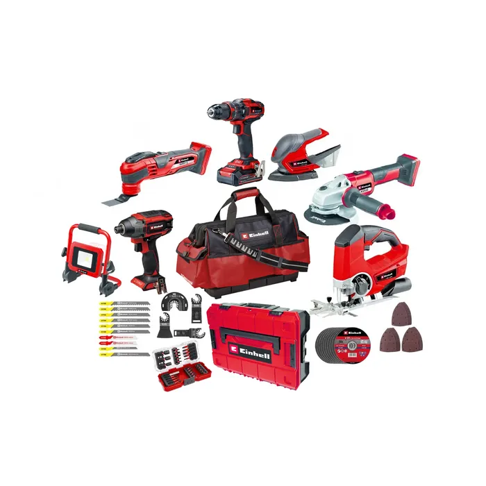 Einhell Gereedschap Einhell Professional Accu Combiset 12-delig - Inclusief accessoires