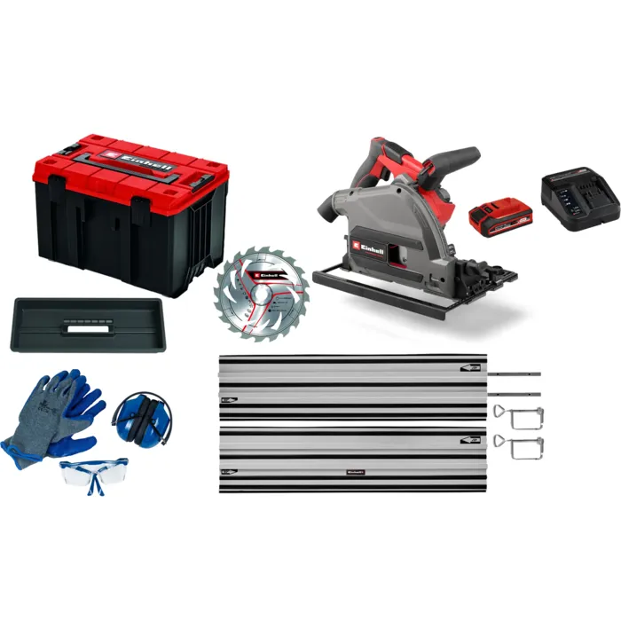 Einhell Gereedschap Einhell TP-PS 18/165 Incl geleiderail, M-Case & 4.0Ah starterkit