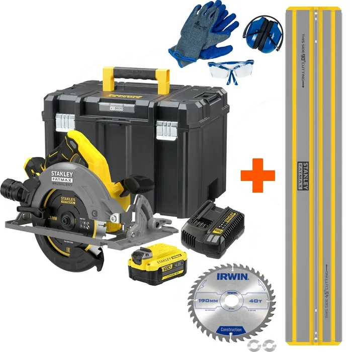 Stanley Stanley SFMCS551M1T-QW Accu Cirkelzaag Brushless 18V - Inclusief Zaagrail