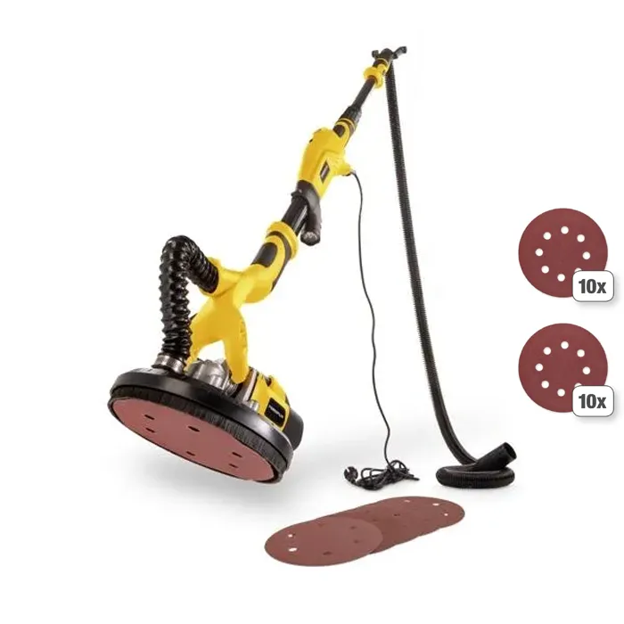 Powerplus Powerplus Telescopische Wandschuurmachine 710W Ø225 mm – Inclusief 26 schuurvellen