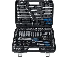 Hyundai HYUNDAI doppen set 216-delig - Inclusief koffer - Ergonomische handgrepen - Chroom-vanadiumstaal