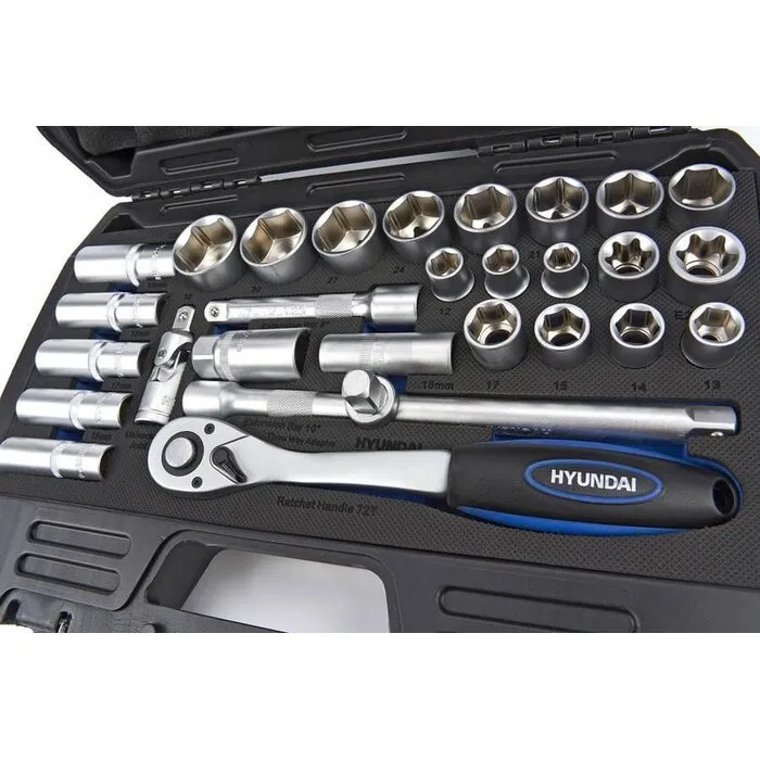 Hyundai HYUNDAI dopsleutelset - 29-delig - 1/2" ratel - ratelset
