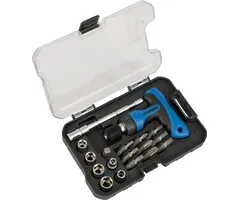 Hyundai HYUNDAI dop- en bitsset 18-delig - ratelschroevendraaier met verlengstuk - universele houder