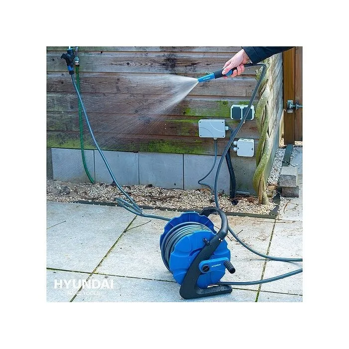Hyundai Hyundai slanghaspel 20 meter 12 mm - Inclusief muurbevestiging