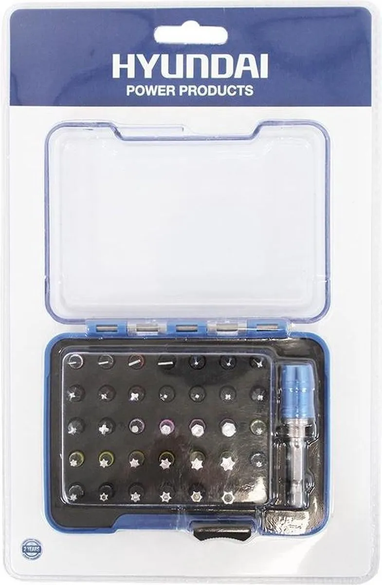 Hyundai Hyundai professionele bitset 36-delig - S2-staal - torx / inbus / torx-h / pozidriv / platbek / kruiskop
