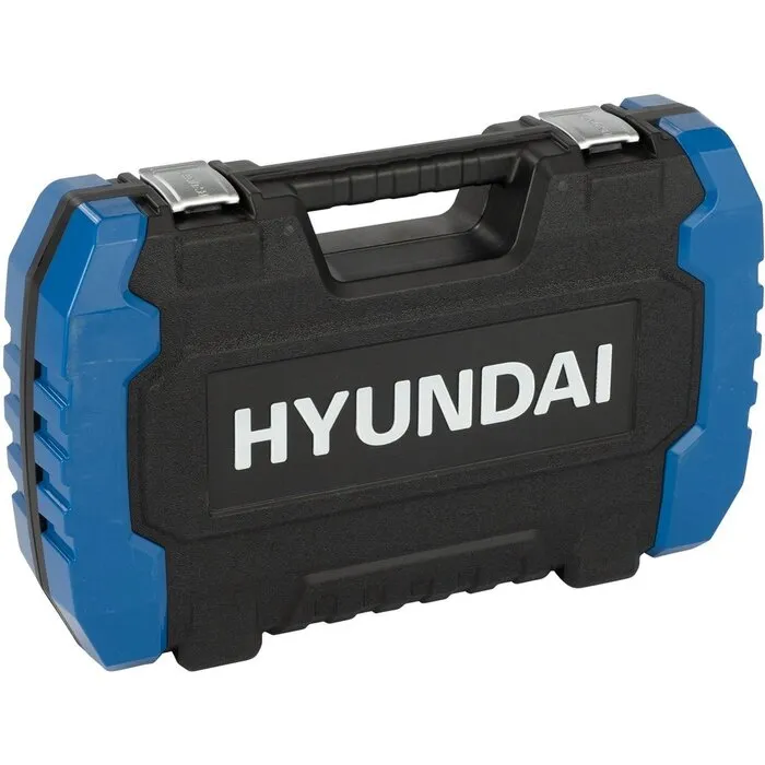 Hyundai Hyundai doppen/bitsset 52-delig - chroom-vanadiumstaal - ergonomische handgreep - inclusief verlengstukken en adapter