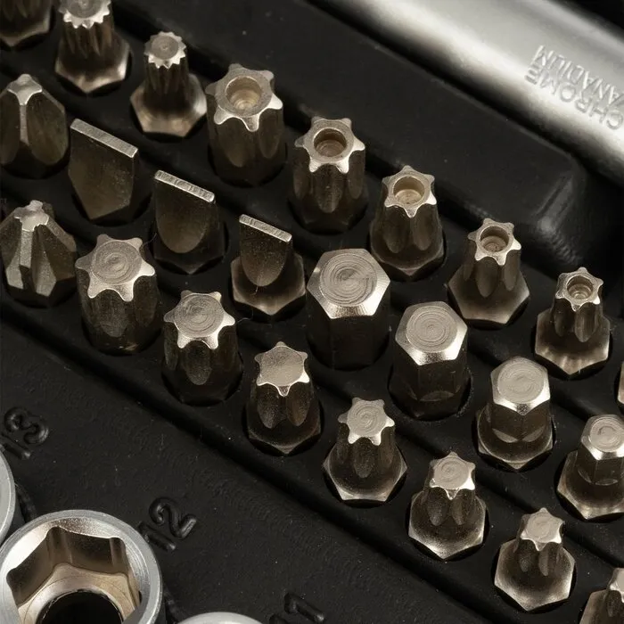 Hyundai HYUNDAI doppen set 216-delig - Inclusief koffer - Ergonomische handgrepen - Chroom-vanadiumstaal