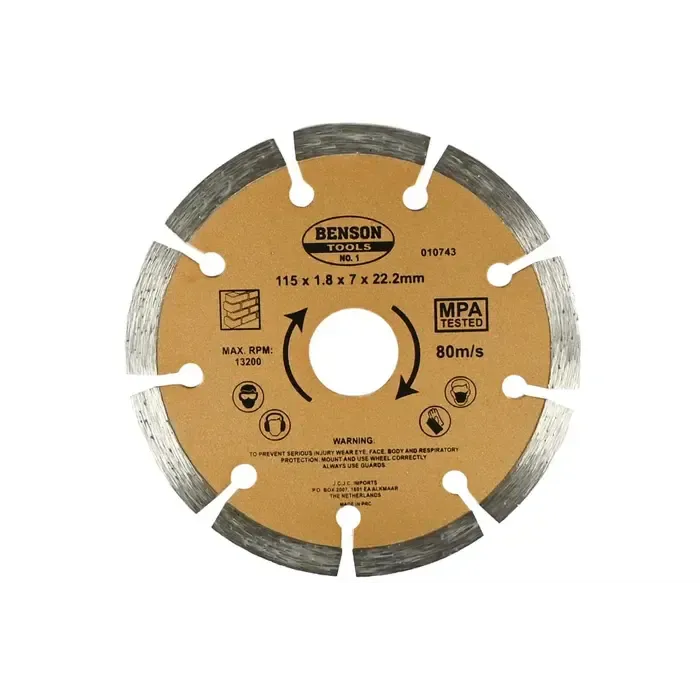 Benson Tools Diamant slijpschijf 115 mm getand