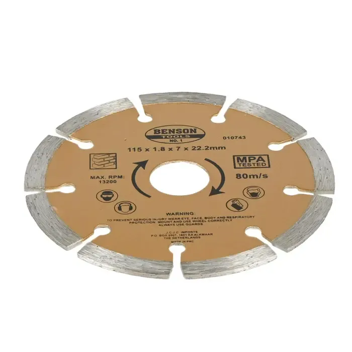 Benson Tools Diamant slijpschijf 115 mm getand