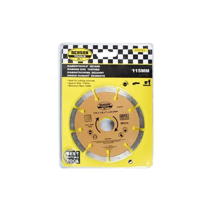 Benson Tools Diamant slijpschijf 115 mm getand