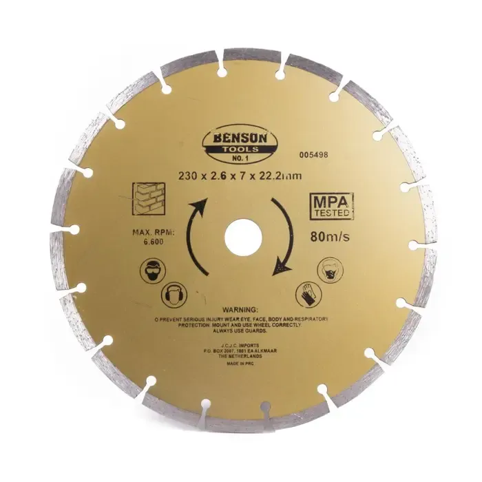 Benson Tools Diamant slijpschijf 230 mm getand