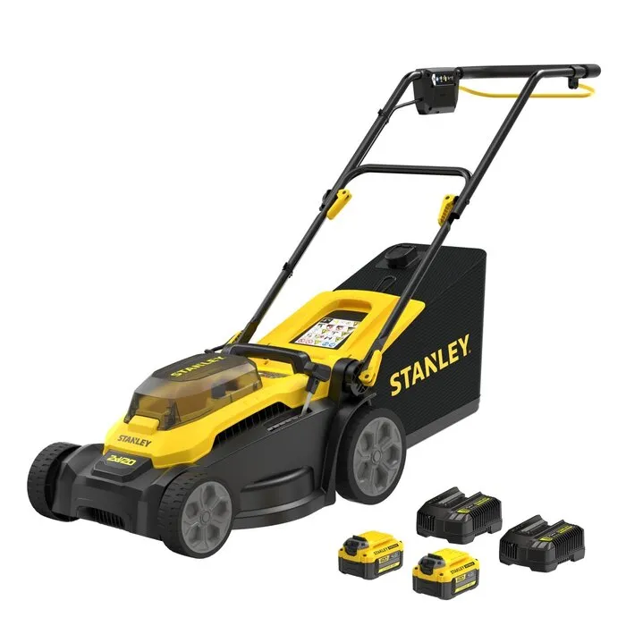 Stanley Stanley FATMAX SCMWP3701M2-QW V20 Accu Grasmaaier 37 cm – 3-in-1 – Brushless – 2x 4.0Ah Set