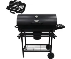 Overig Alora Houtskool Barbecue – Compacte Grill met Warmhoudrek en Spatelset