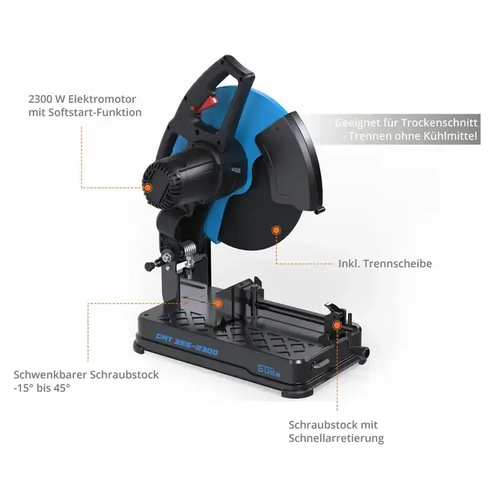 Güde Güde Metaalafkortzaag GMT 355-2300 – 2300W | 355 mm – Art.nr. 40559