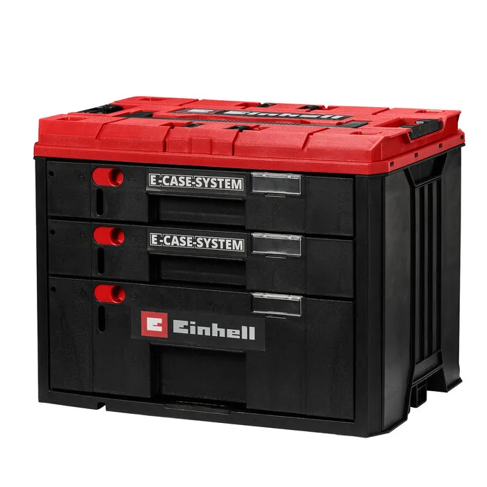 Einhell Gereedschap Einhell E-Case Schubladenkoffer – Modulair Opbergsysteem met 3 Lades
