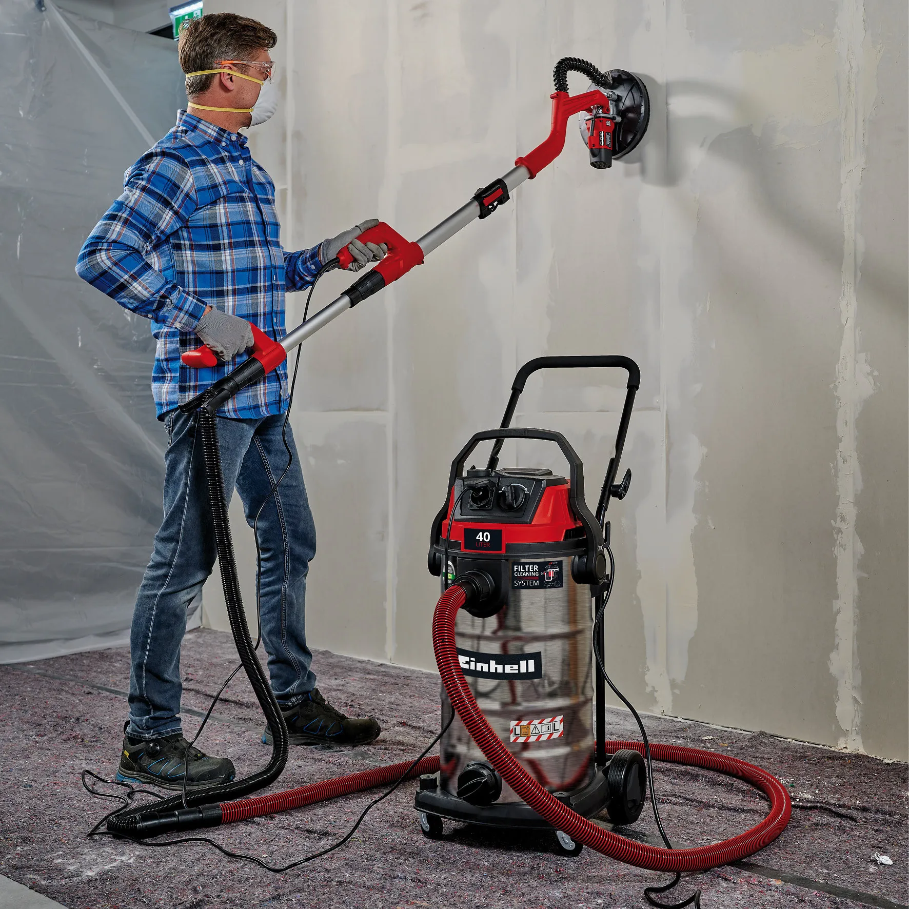 Einhell Gereedschap Einhell TE-VC 4090 SACL – Nat-/Droogzuiger – 40L – 1150W – Stofklasse L met HEPA-filter