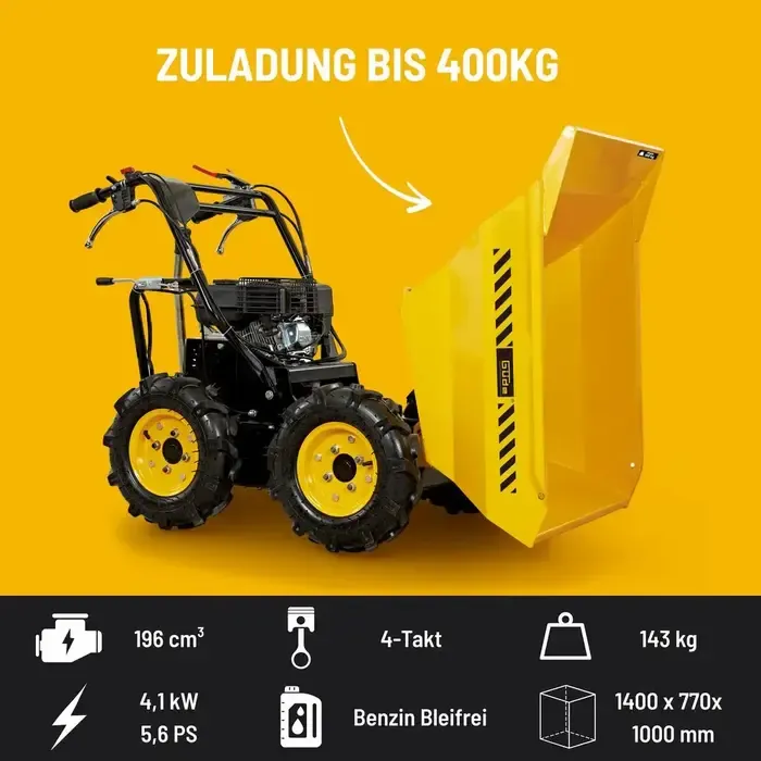 Güde Güde Allraddumper GAD 400.1/4x4 – 400 kg – Benzine – 4x4 Aandrijving
