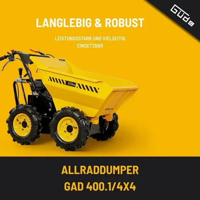 Güde Güde Allraddumper GAD 400.1/4x4 – 400 kg – Benzine – 4x4 Aandrijving