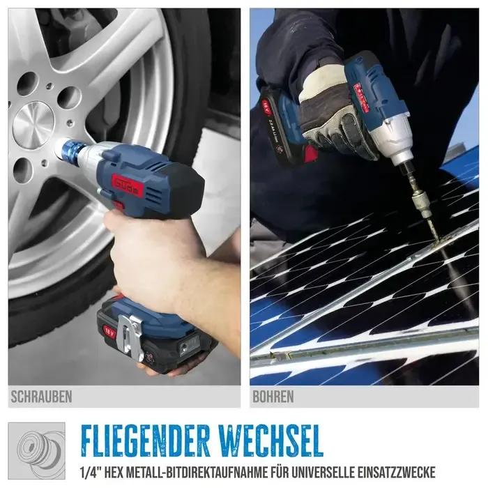 Güde Güde Accu Slagschroevendraaier BSS 18 1/4-0 – 18V E³ (excl. accu)