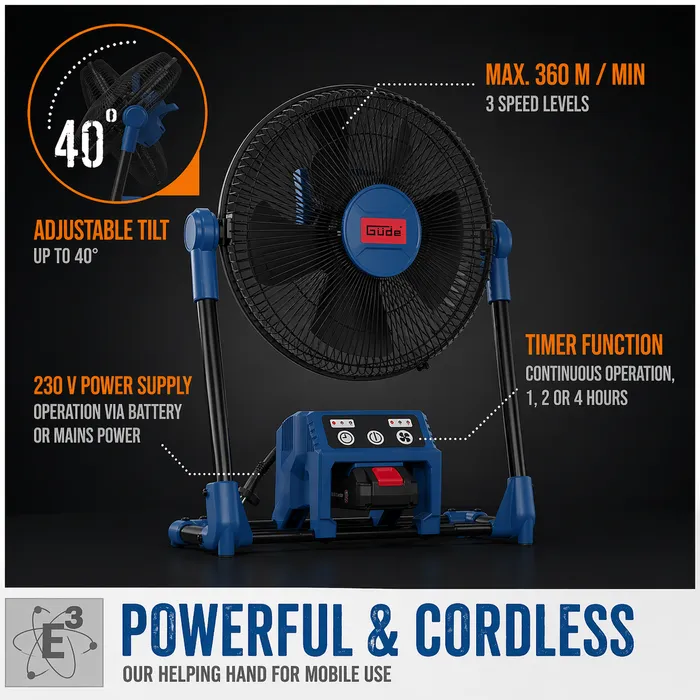 Güde Güde Accu Ventilator V 18-0 – 18V E³ (excl. accu en lader)