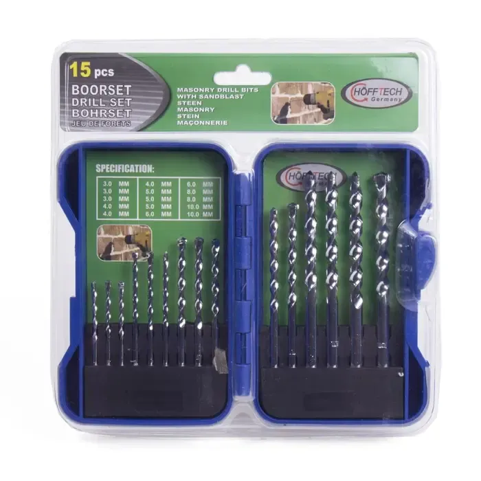 Benson Tools Benson Boorset 15-delig Steen – Hardcase – Carbon Steel