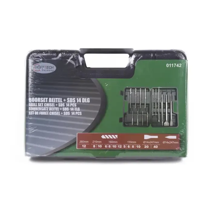 Benson Tools Benson Boorset SDS + Beitelset 14-delig – Complete Set voor Beton en Steen