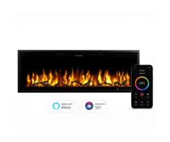 FJORTA FJORTA Elektrische Sfeerhaard 50" ODIN – 127 cm – 800 / 1600 Watt