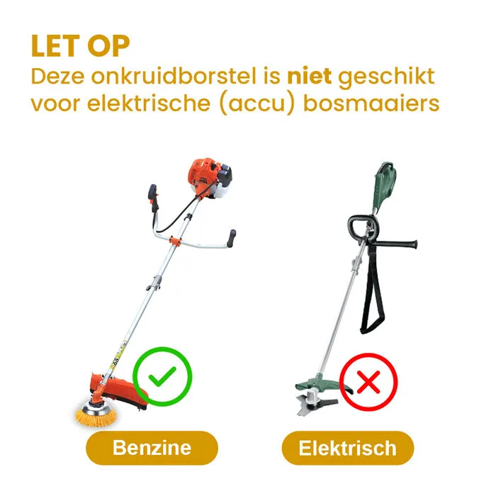 Overig Nylon Onkruidborstel 200 mm – 25,4 mm Asgat