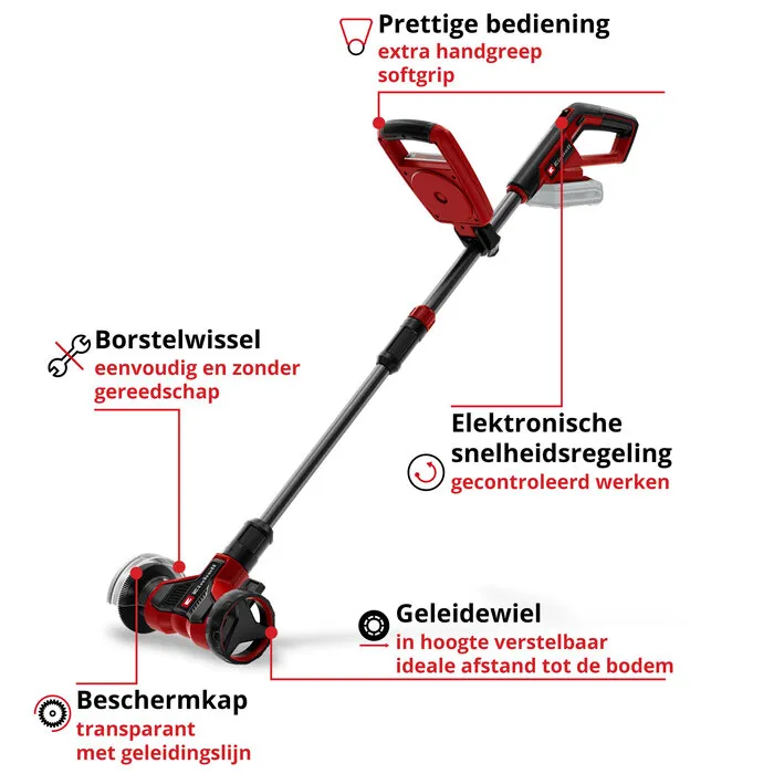 Einhell Gereedschap Einhell GE-CC 18/110 Li E-Solo Accu Voegenreiniger