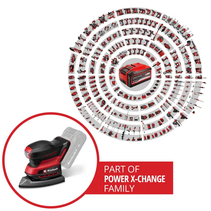 Einhell Gereedschap Einhell TE-OS 18/150-2 Li Solo Accu Delta Schuurmachine 18V Power X-Change