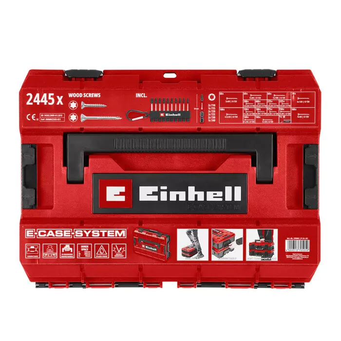 Einhell Gereedschap Einhell E-Case Schroevenassortiment 2445-delig