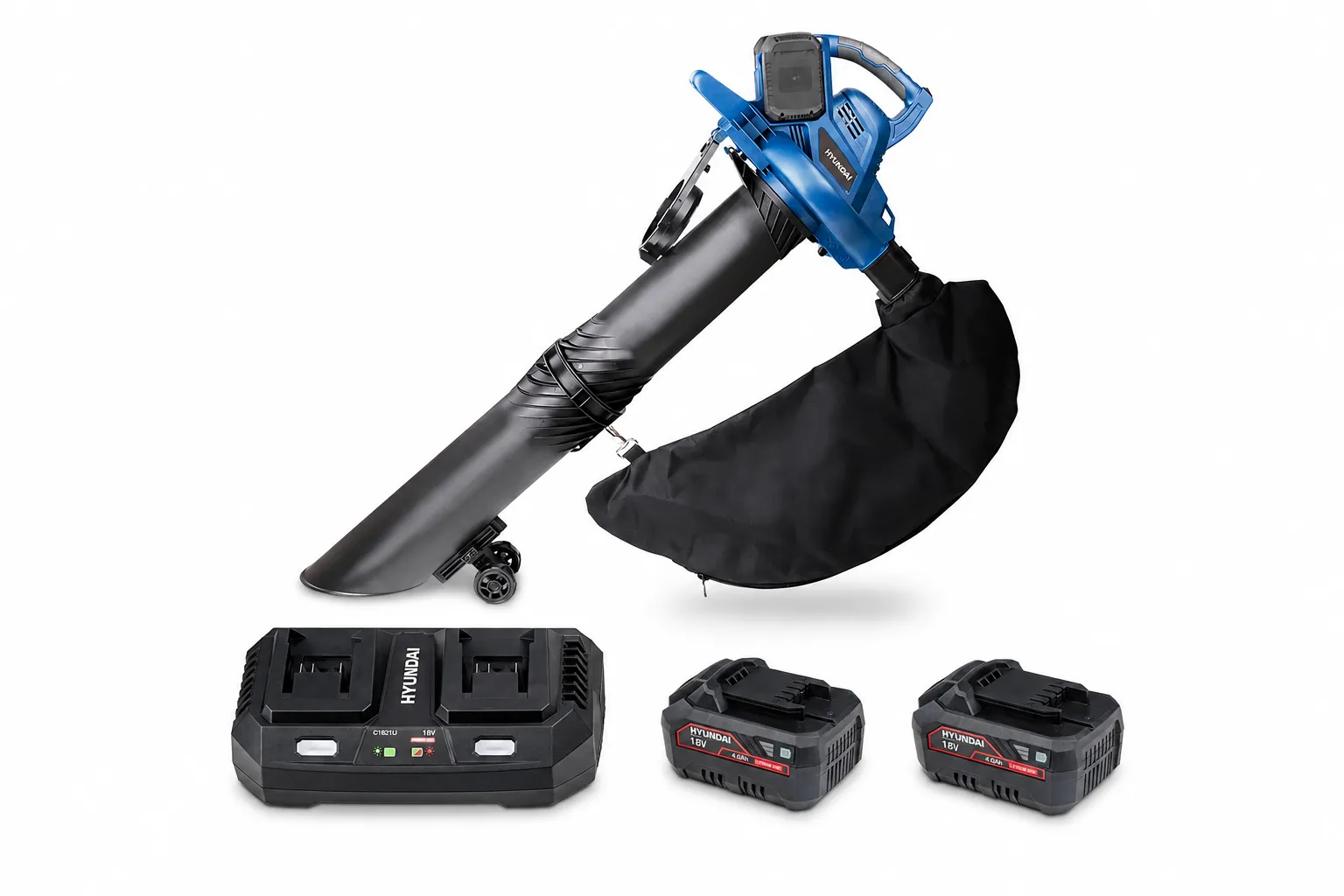 Hyundai Hyundai 40V 3-in-1 Accu Bladblazer KIT – Inclusief 2x 4,0Ah Accu en Duo-lader