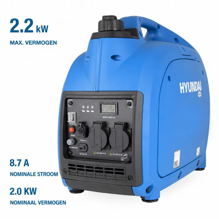 Hyundai Hyundai Inverter Generator 2200W Piekvermogen - HY-IG2000