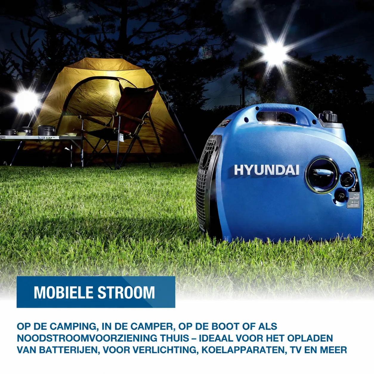 Hyundai Hyundai Inverter Generator 2200W Piekvermogen - HY-IG2000