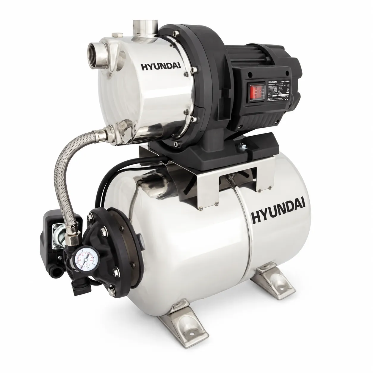 Hyundai Hyundai HWW12050-IN hydrofoorpomp 1200 W – 5000 l/u – 19 liter RVS