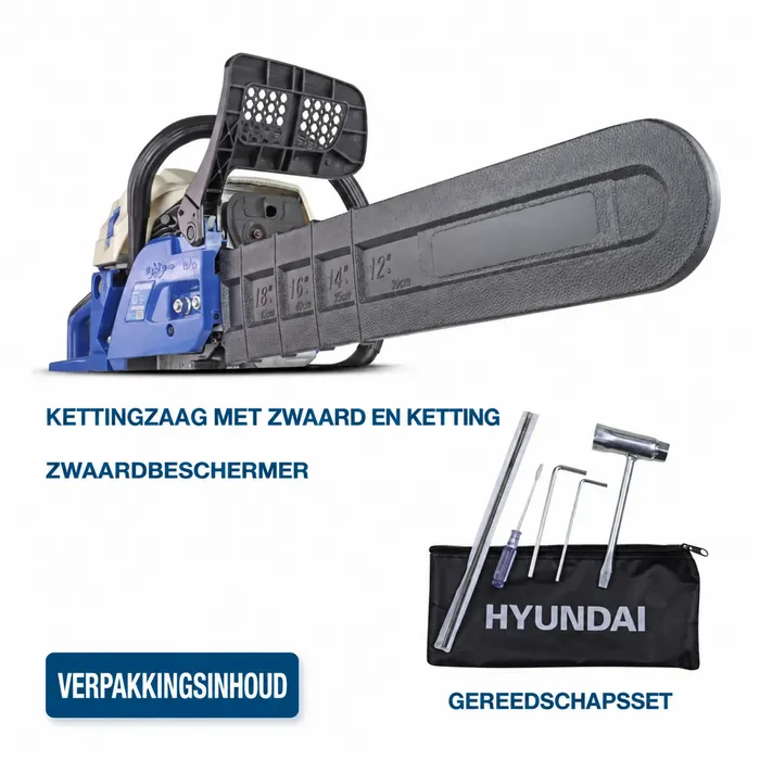 Hyundai Hyundai CS6220G Benzine Kettingzaag 61,5 cc – 50 cm – 3,9 pk