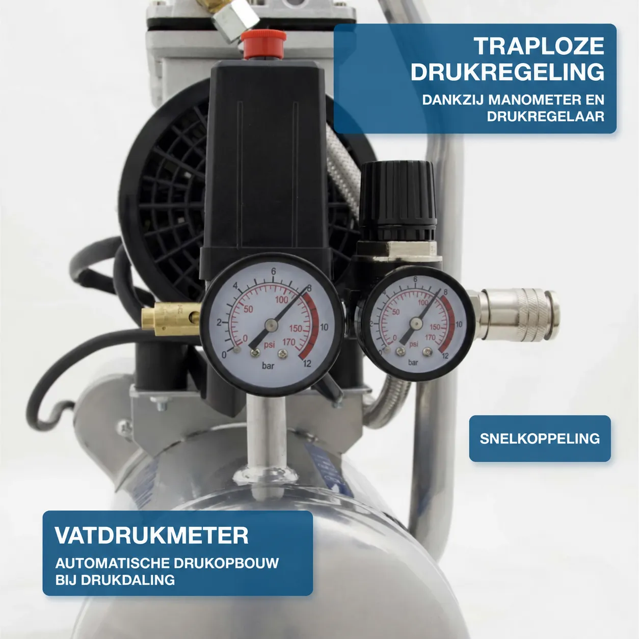 Hyundai Hyundai SAC55751 stille compressor 550 W – 6 liter – 8 bar