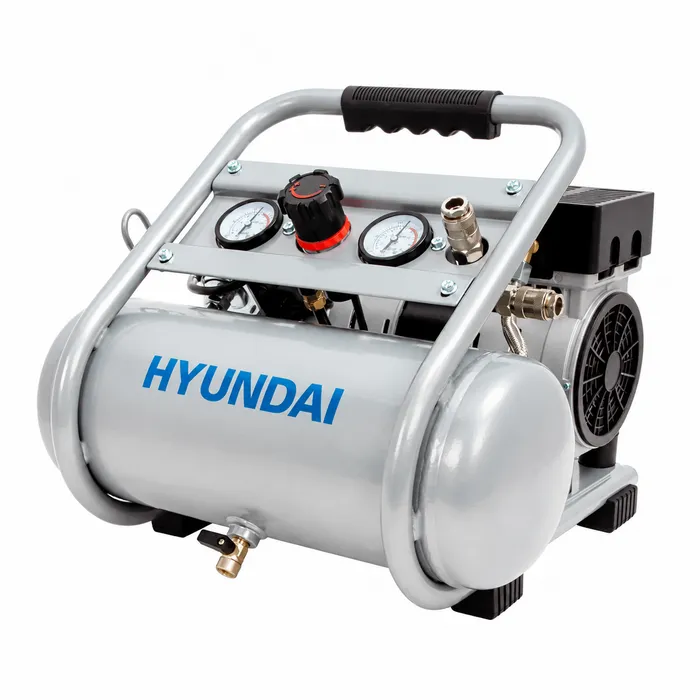 Hyundai Hyundai 750 W Silent Compressor met 8 Liter Tank – 9 Bar, Olievrij en 49 dB(A) | SAC75008