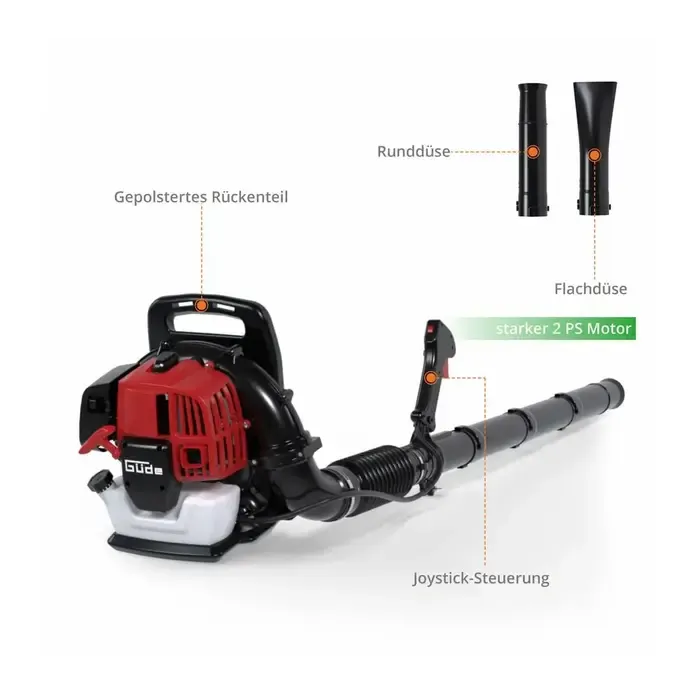 Güde GÜDE Benzine Rugbladblazer GRLB 1450-52 – 52 cc, 890 m³/u en rugzakmodel