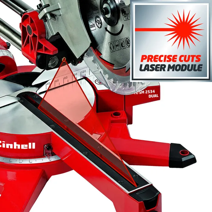 Einhell Gereedschap Einhell TE-SM 2534 Dual Trek-, Afkort- en Verstekzaag – 1800 W