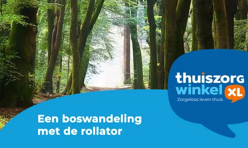 Een boswandeling met de rollator