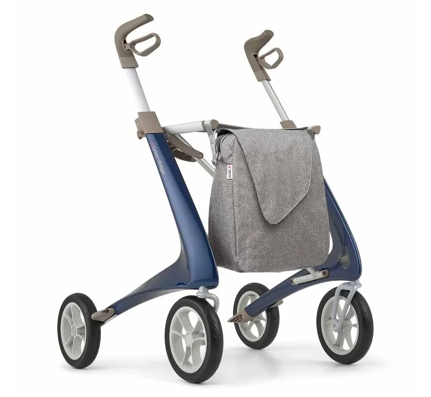 Carbon rollator Ultralight Comfort met Weekendtas (4,8 kg)