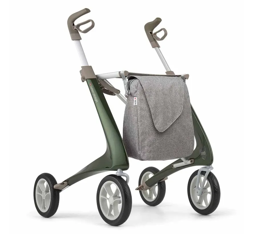 Carbon rollator Ultralight Comfort met Weekendtas (4,8 kg)