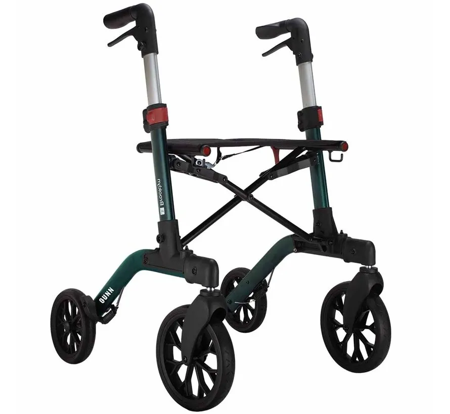 Rollator Brooklyn PU dubbel opvouwbaar met zachte banden