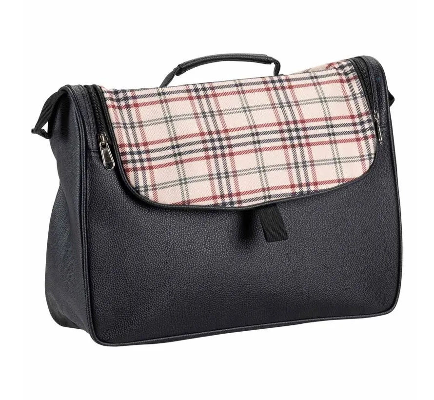 Rollatortas skai leer met motief en ritssluiting