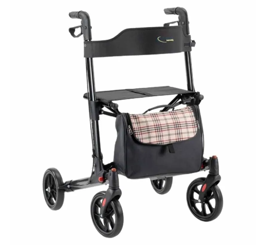 Rollatortas skai leer met motief en ritssluiting