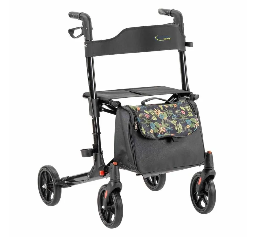 Rollatortas skai leer met motief en ritssluiting