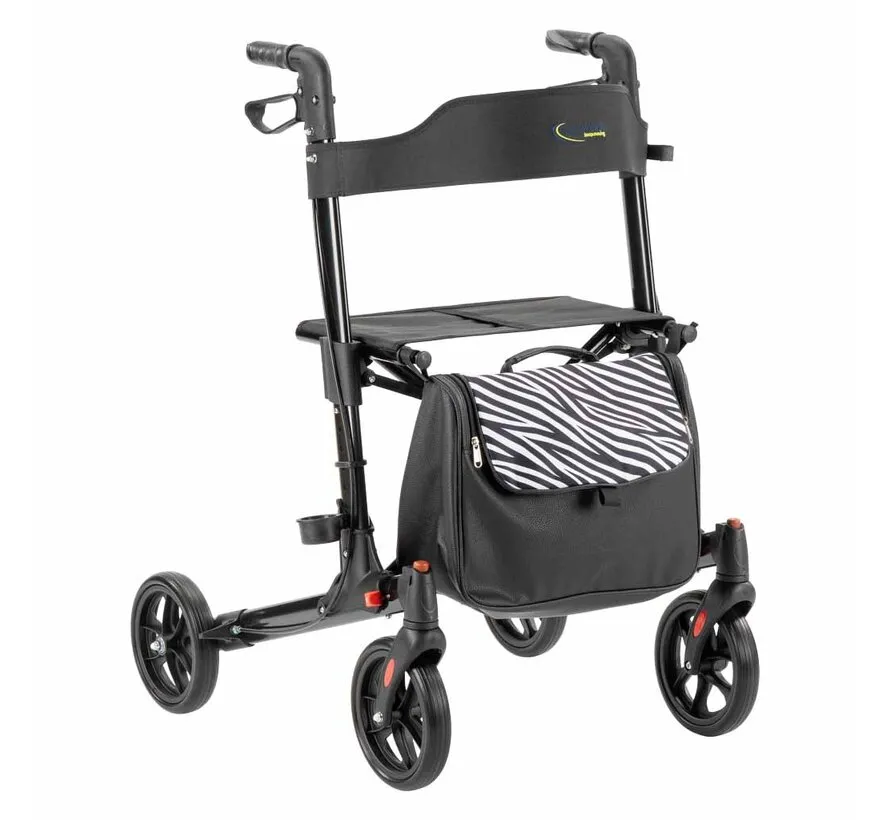 Rollatortas skai leer met motief en ritssluiting