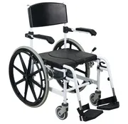 MultiMotion Verrijdbare douchestoel en toiletstoel in 1 met 24'' wielen